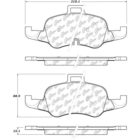Centric Parts Centric 104.18760 Posi-Quiet Metallic Disc Brake Pad w/Shims-Preferred 104.18760